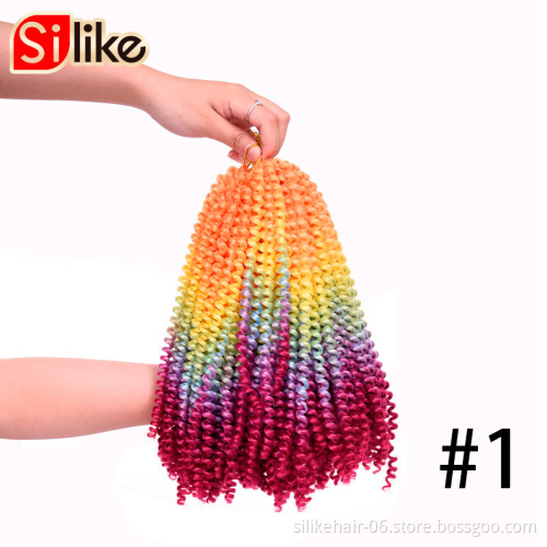 30strands/pack 8 inch wholesale Spring Twist Hair Crochet Twist Braids Afro Hair Nubian Twist Braiding Synthetic Hair Extension